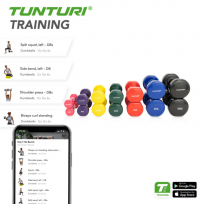 Гантели с виниловым покрытием TUNTURI 3 кг красные